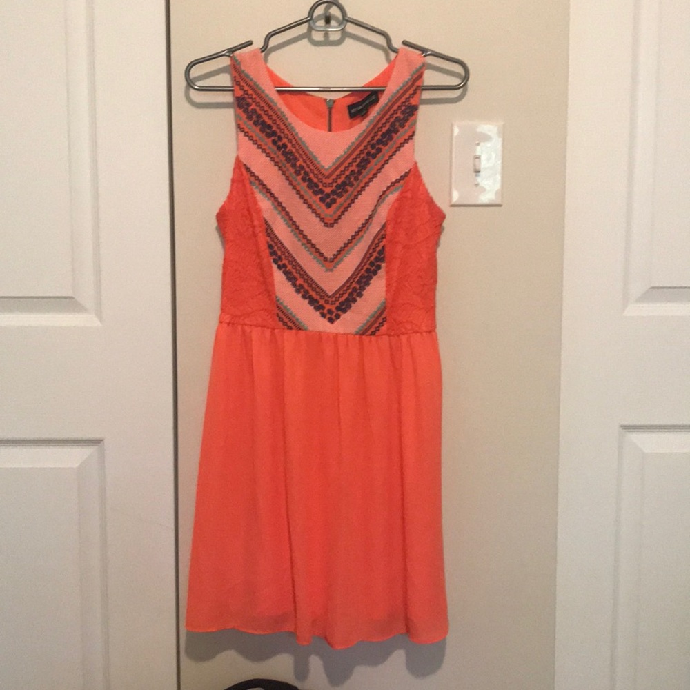 Bright coral dress